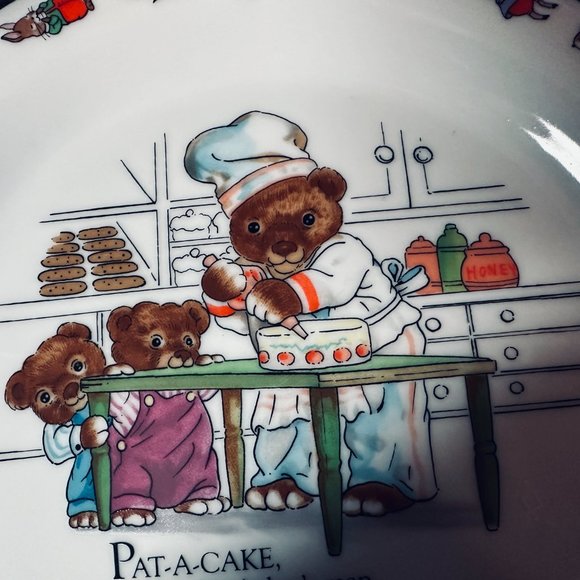 Shafford Japan Vintage 1986 Mother Goose Pat-A-Cake Child's Kids Baby 9" Plate - Picture 2 of 4